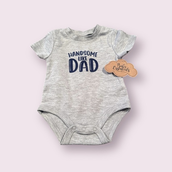Baby Essentials Other - Gray Baby Essentials 'Handsome Like Dad' Onesie